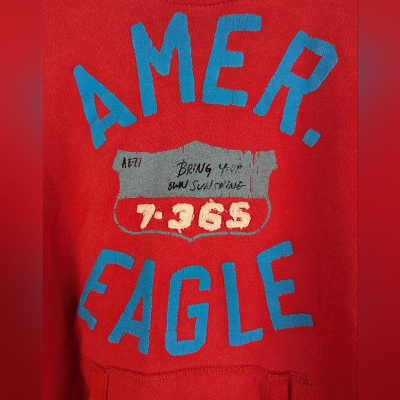 American Eagle Outfitters Y2K Hoodie Retro Size Medium Couple Of Flaws - Picture 3 of 14
